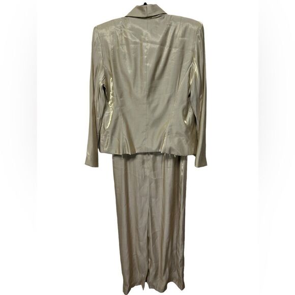 NWT Vintage Patra Gold Sleeveless Maxi Dress Matching Blazer Formal Gown Event - Picture 2 of 14